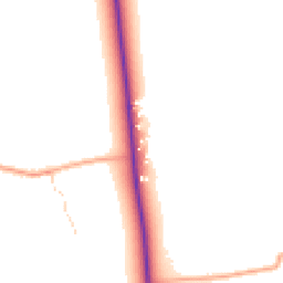 Daytime road noise heatmap for IP23 7ED