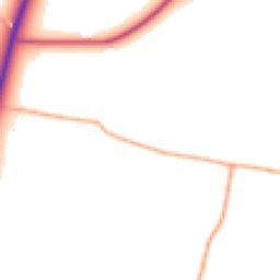 Daytime road noise heatmap for IP23 7HB