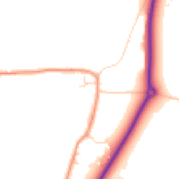 Daytime road noise heatmap for IP23 8BA