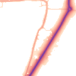 Daytime road noise heatmap for IP23 8EJ