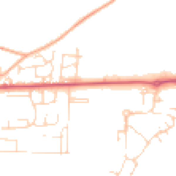 Daytime road noise heatmap for IP25 5AF