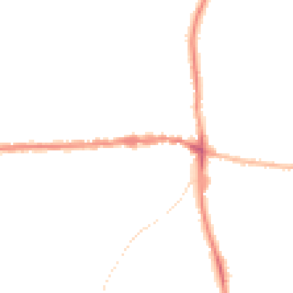 Night-time road noise heatmap for IP25 6AB