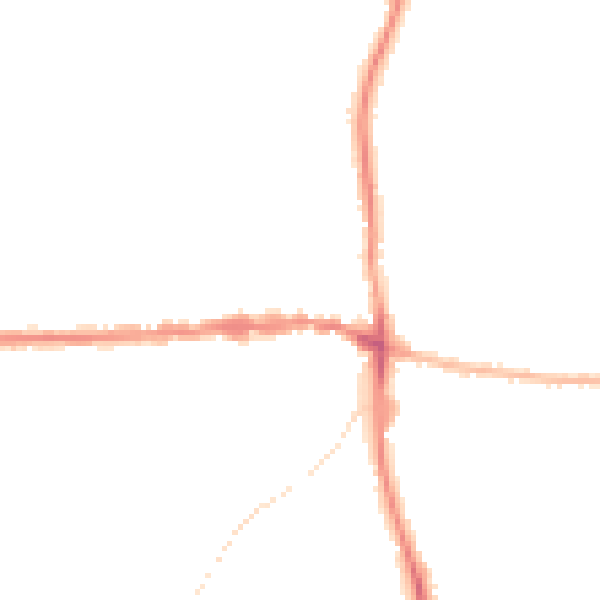 Night-time road noise heatmap for IP25 6AG