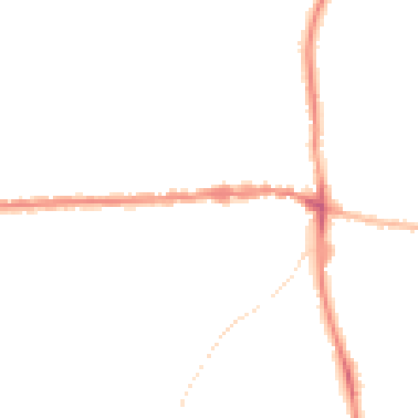 Night-time road noise heatmap for IP25 6AJ