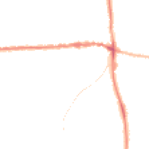 Night-time road noise heatmap for IP25 6AY