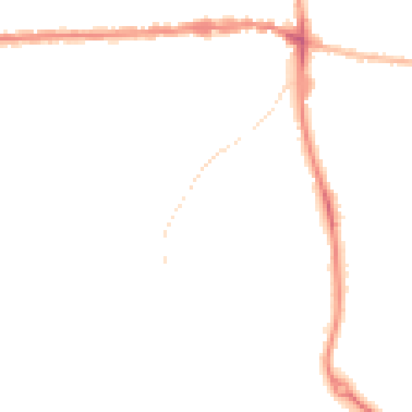 Night-time road noise heatmap for IP25 6BA