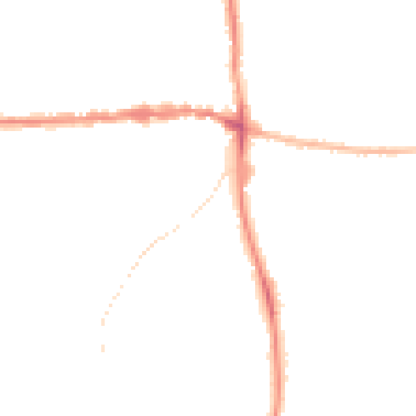 Night-time road noise heatmap for IP25 6BD