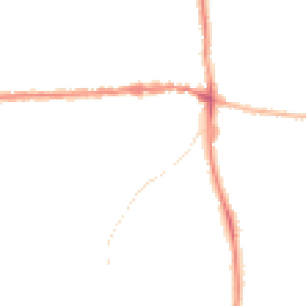 Night-time road noise heatmap for IP25 6BE