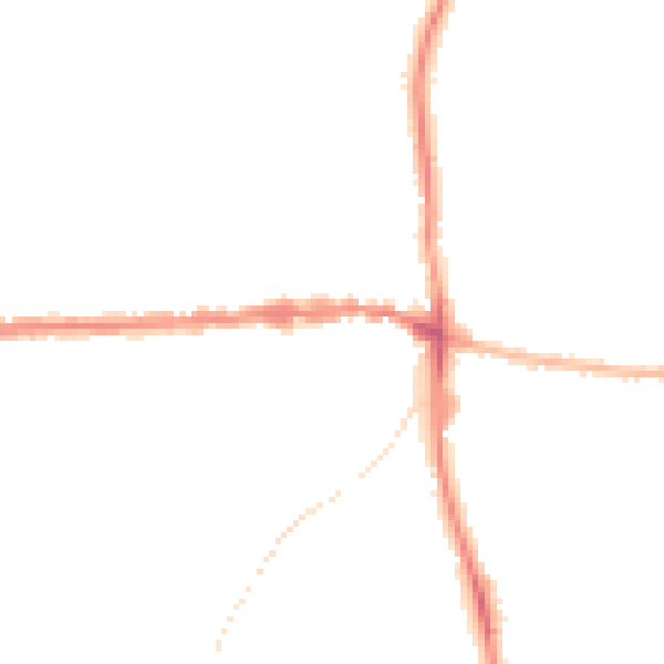 Night-time road noise heatmap for IP25 6BF