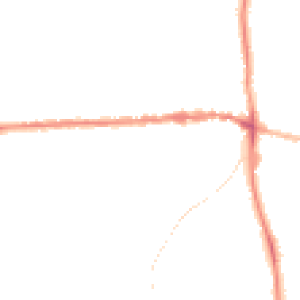 Night-time road noise heatmap for IP25 6BG