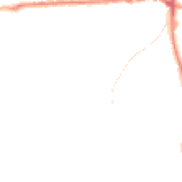 Night-time road noise heatmap for IP25 6BL