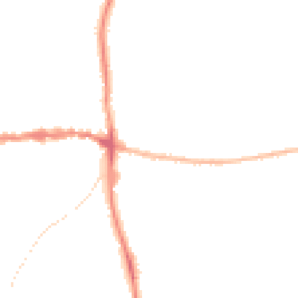 Night-time road noise heatmap for IP25 6DA