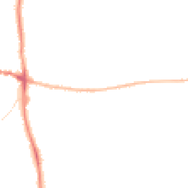 Night-time road noise heatmap for IP25 6DF