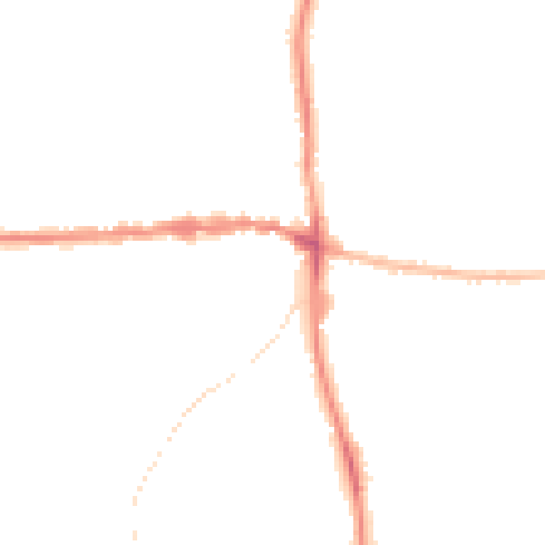 Night-time road noise heatmap for IP25 6FA