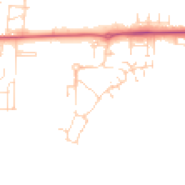 Daytime road noise heatmap for IP25 6FH