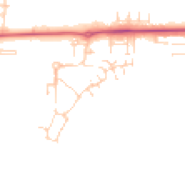 Daytime road noise heatmap for IP25 6FL
