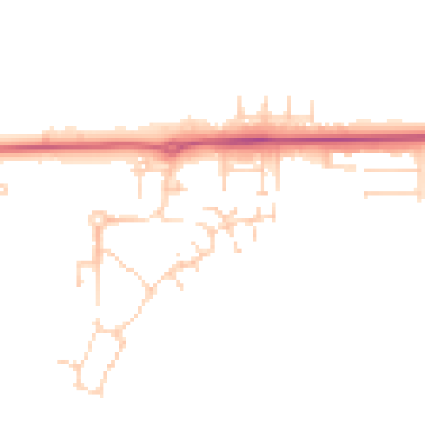 Daytime road noise heatmap for IP25 6GH