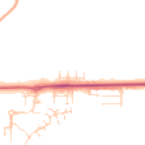 Daytime road noise heatmap for IP25 6GZ