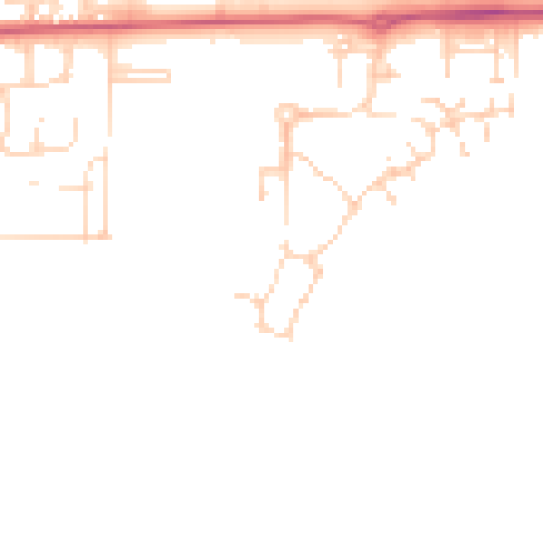 Daytime road noise heatmap for IP25 6JY