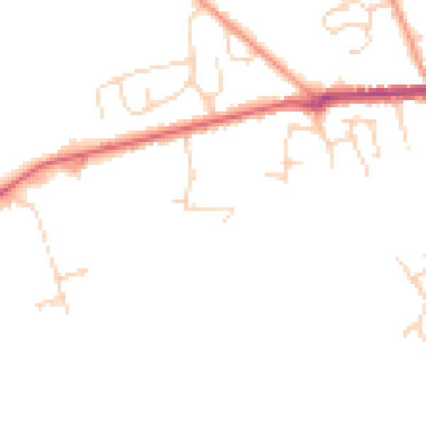 Daytime road noise heatmap for IP25 6NA