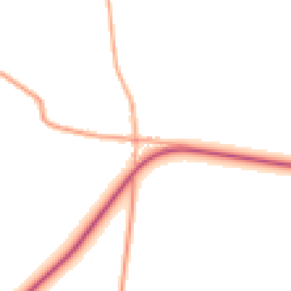 Daytime road noise heatmap for IP25 6ND