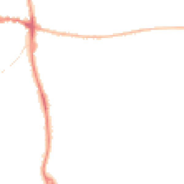 Night-time road noise heatmap for IP25 6PF