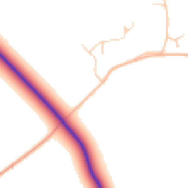 Daytime road noise heatmap for IP25 6PW
