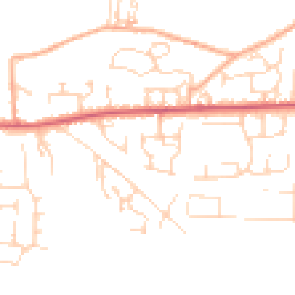 Daytime road noise heatmap for IP25 6WA