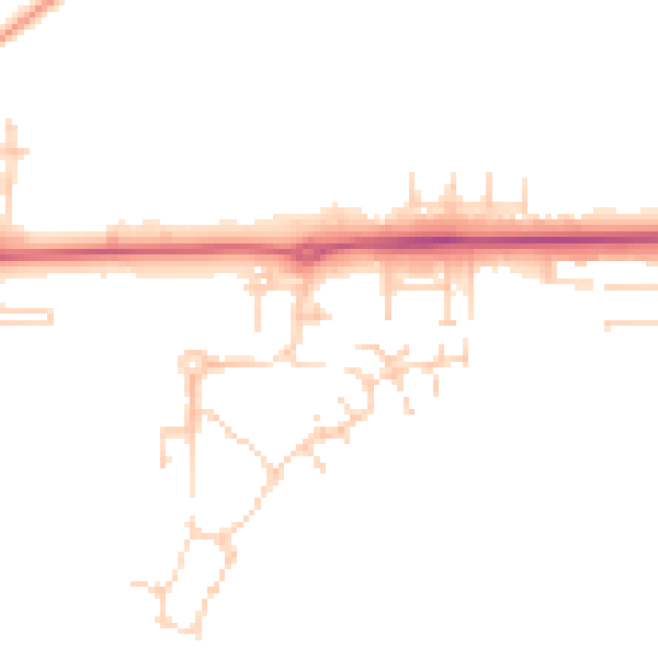 Daytime road noise heatmap for IP25 6WL