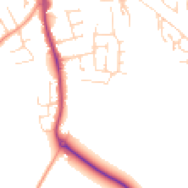 Daytime road noise heatmap for IP25 6WW