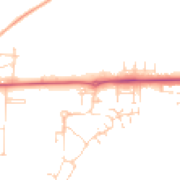 Daytime road noise heatmap for IP25 6XU