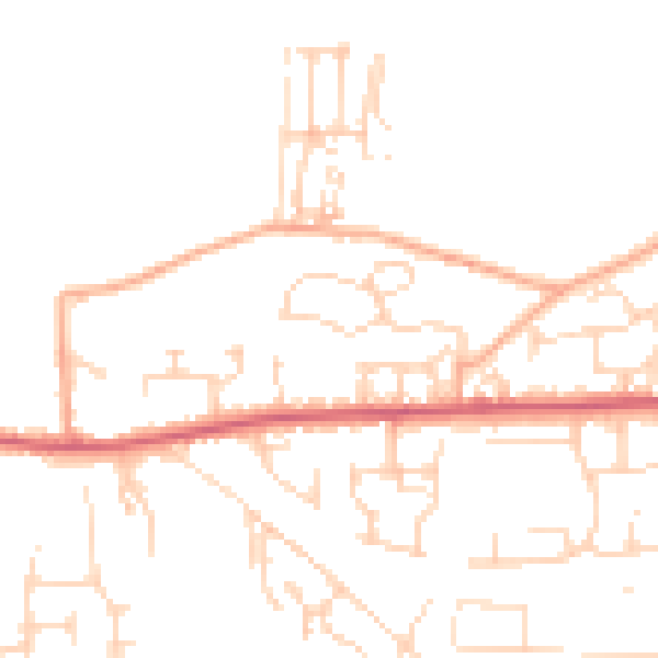 Daytime road noise heatmap for IP25 6ZG