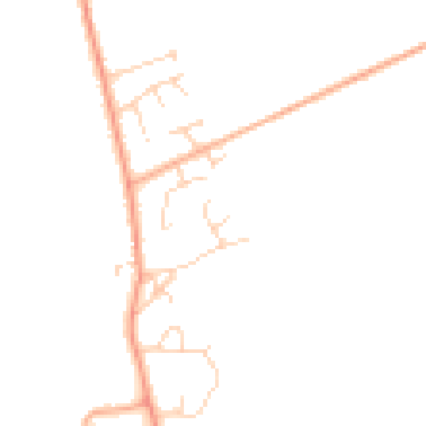 Daytime road noise heatmap for IP25 7BH