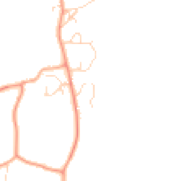 Daytime road noise heatmap for IP25 7DE