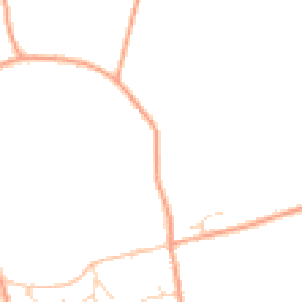 Daytime road noise heatmap for IP25 7HQ