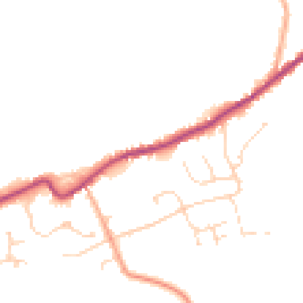 Daytime road noise heatmap for IP25 7LB