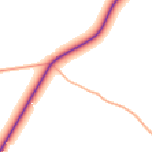 Daytime road noise heatmap for IP25 7RN