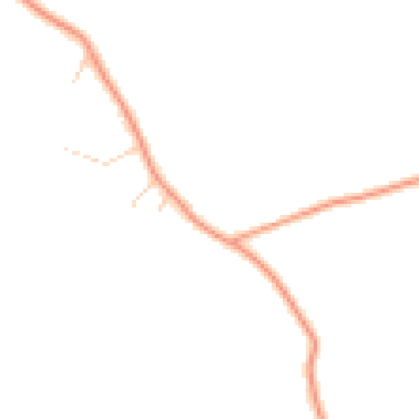 Daytime road noise heatmap for IP25 7SQ