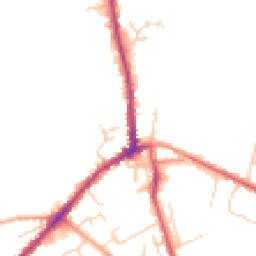 Daytime road noise heatmap for IP27 0AQ