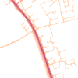 Daytime road noise heatmap for IP27 9AF