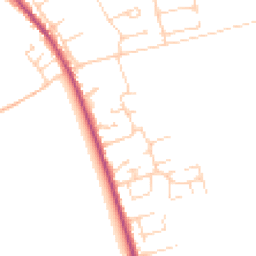 Daytime road noise heatmap for IP27 9AG