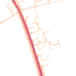 Daytime road noise heatmap for IP27 9QD