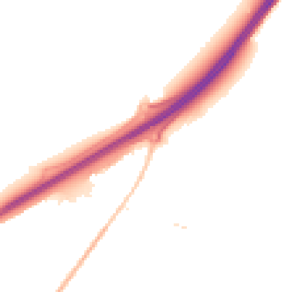Night-time road noise heatmap for IP28 1AA