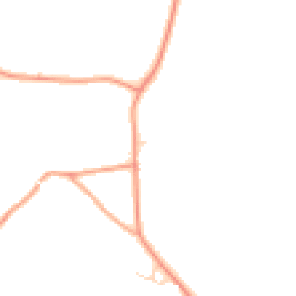Daytime road noise heatmap for IP28 6EU