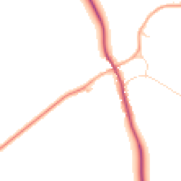 Daytime road noise heatmap for IP31 1RF