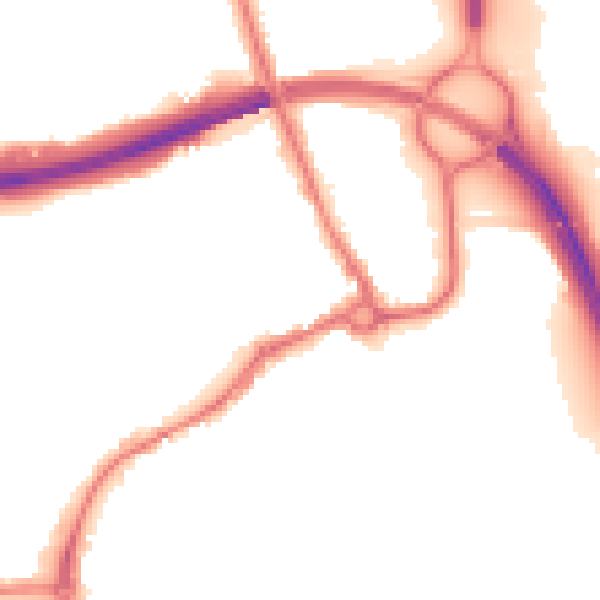 Night-time road noise heatmap for IP32 6BD