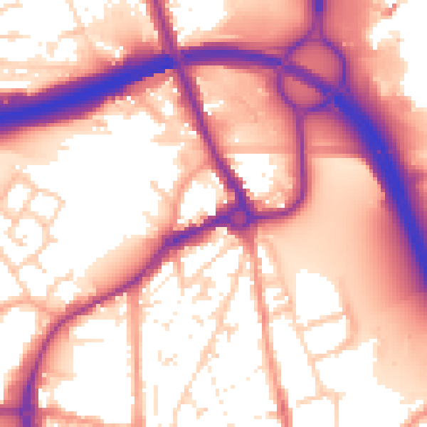 Daytime road noise heatmap for IP32 6BH