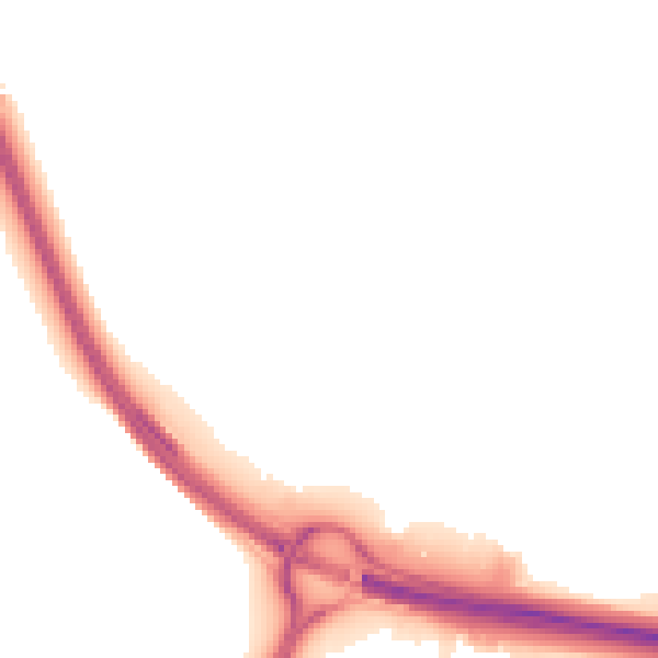 Night-time road noise heatmap for IP32 7DR
