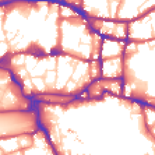 Daytime road noise heatmap for IP4 1BE
