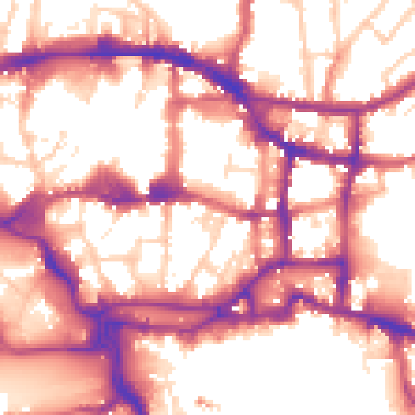 Daytime road noise heatmap for IP4 1BW